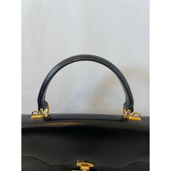 VTG Authentic Gucci Lady Lock 2Way Leather Top Leather Handbag 90s Y2K Old Money - Picture 6 of 16